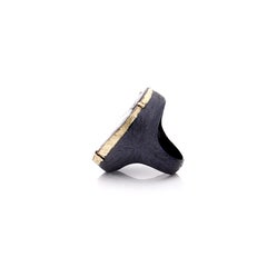 Amedeo "Selfie" Cameo Ring In Silver & 18k Gold