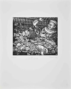 Seven Deadly Sins: Gluttony - Etching by Amedeo Tedeschi Toschi - 1990s