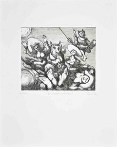 Das Konzert im Gras - Radierung von Amedeo Tedeschi Toschi - 1990