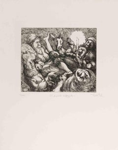 The Mocked Devil - Etching by Amedeo Tedeschi Toschi - 1990s
