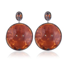 Amedeo "Urania" Cameo Earrings with Rubies