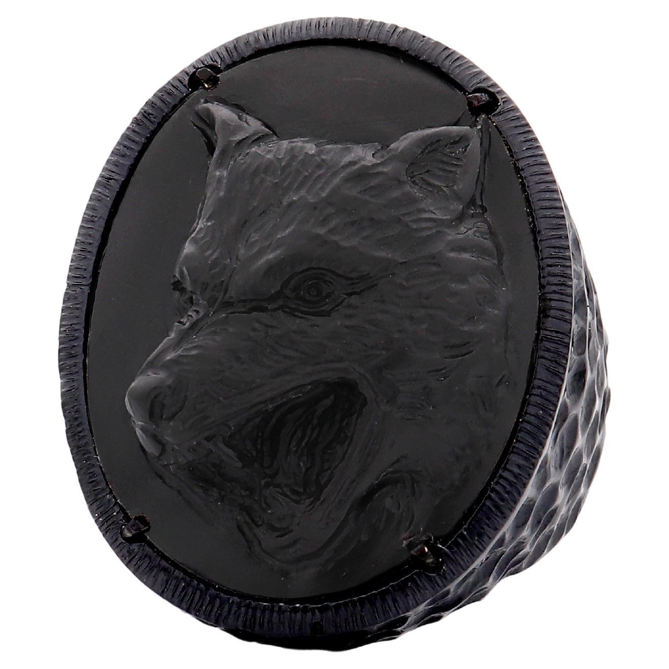 Amedeo "Wolf" Belgian Cameo Ring For Sale