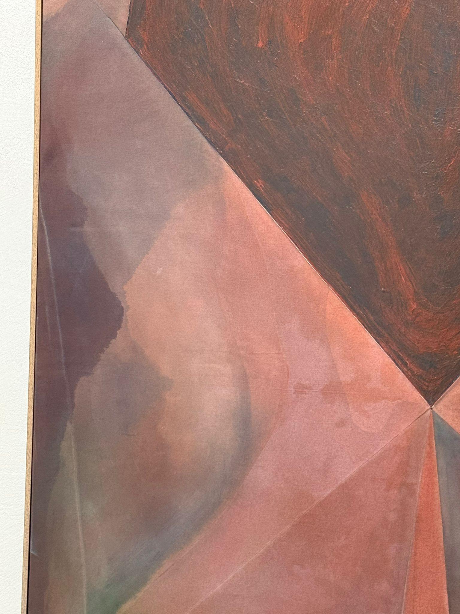 Amela Rasi Contemporary Abstract Canvas in Earthy Reds and Pinks For Sale 6