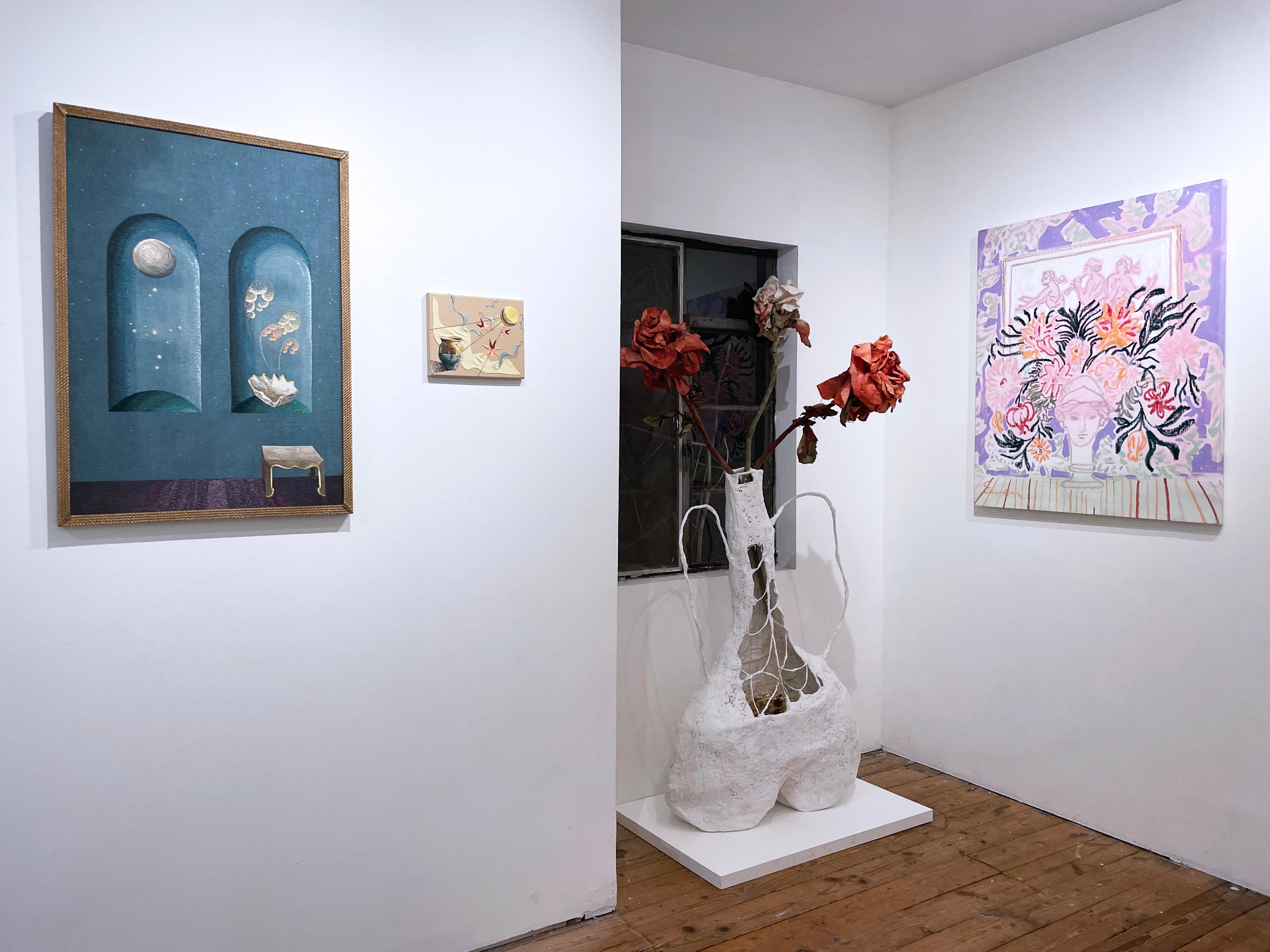 Collections III (2022) embroidery, interiors, textile, fiber, earth tones, blue 2