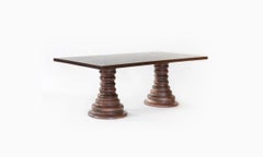 Amelia Double Pedestal Dining Table- Walnut
