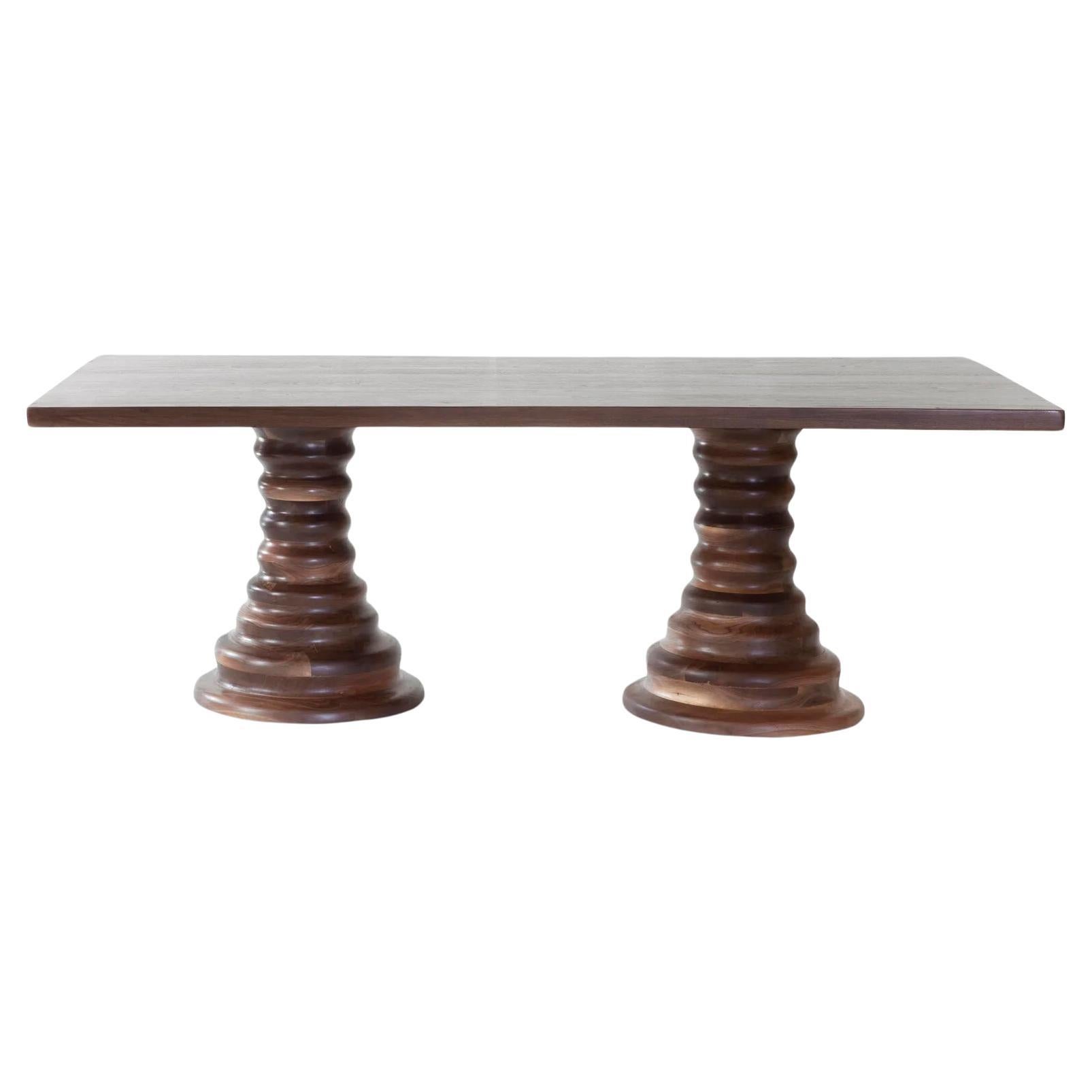 Amelia Double Pedestal Dining Table- Walnut For Sale