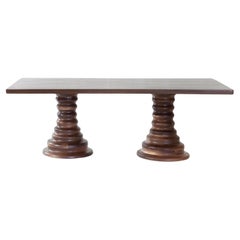 Amelia Double Pedestal Dining Table- Walnut