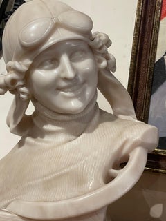 Amelia Earhart Marble Bust Flight