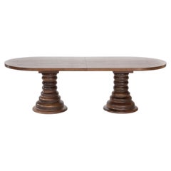 Amelia Extendable Double Pedestal Dining Table  Walnut