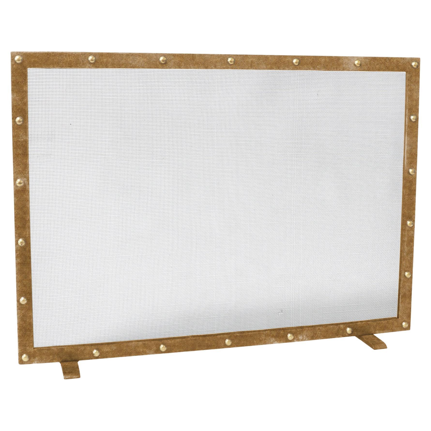 Amelia Fireplace Screen in Pure Gold For Sale at 1stDibs