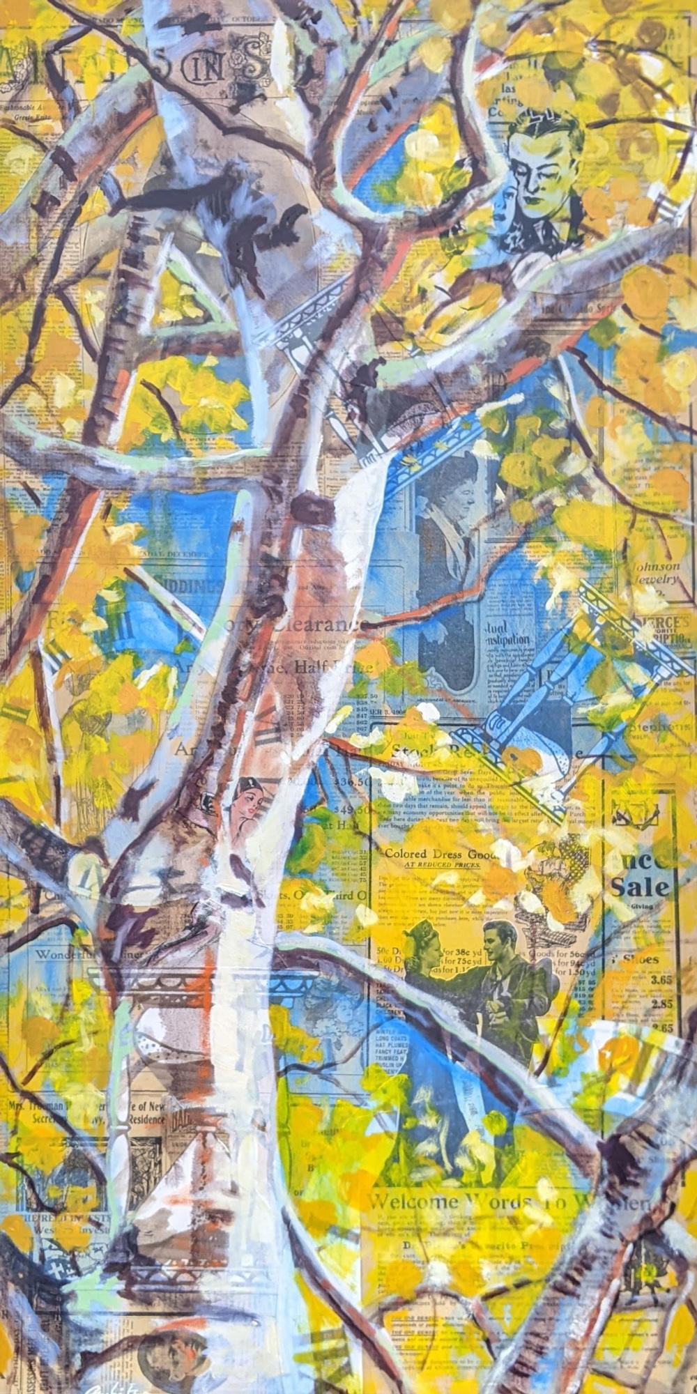 Original-Gemälde, zeitlose Eleganz – Mixed Media Art von Amelia Furman