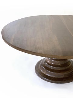 Amelia Single Pedestal Table- Walnut