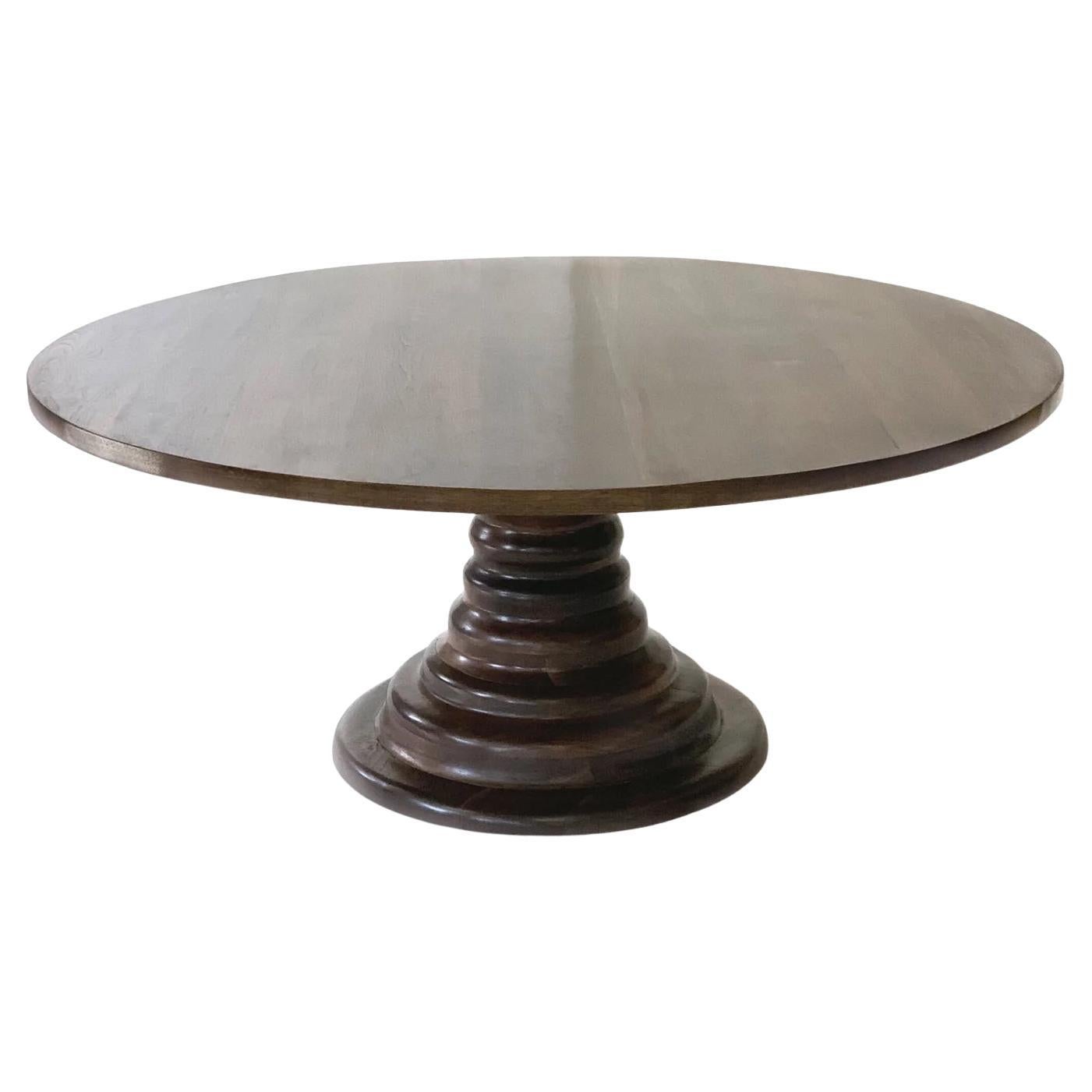 Amelia Single Pedestal Table- Walnut