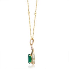 Amelie 14K Yellow Gold Oval-Cut Emerald Pendant