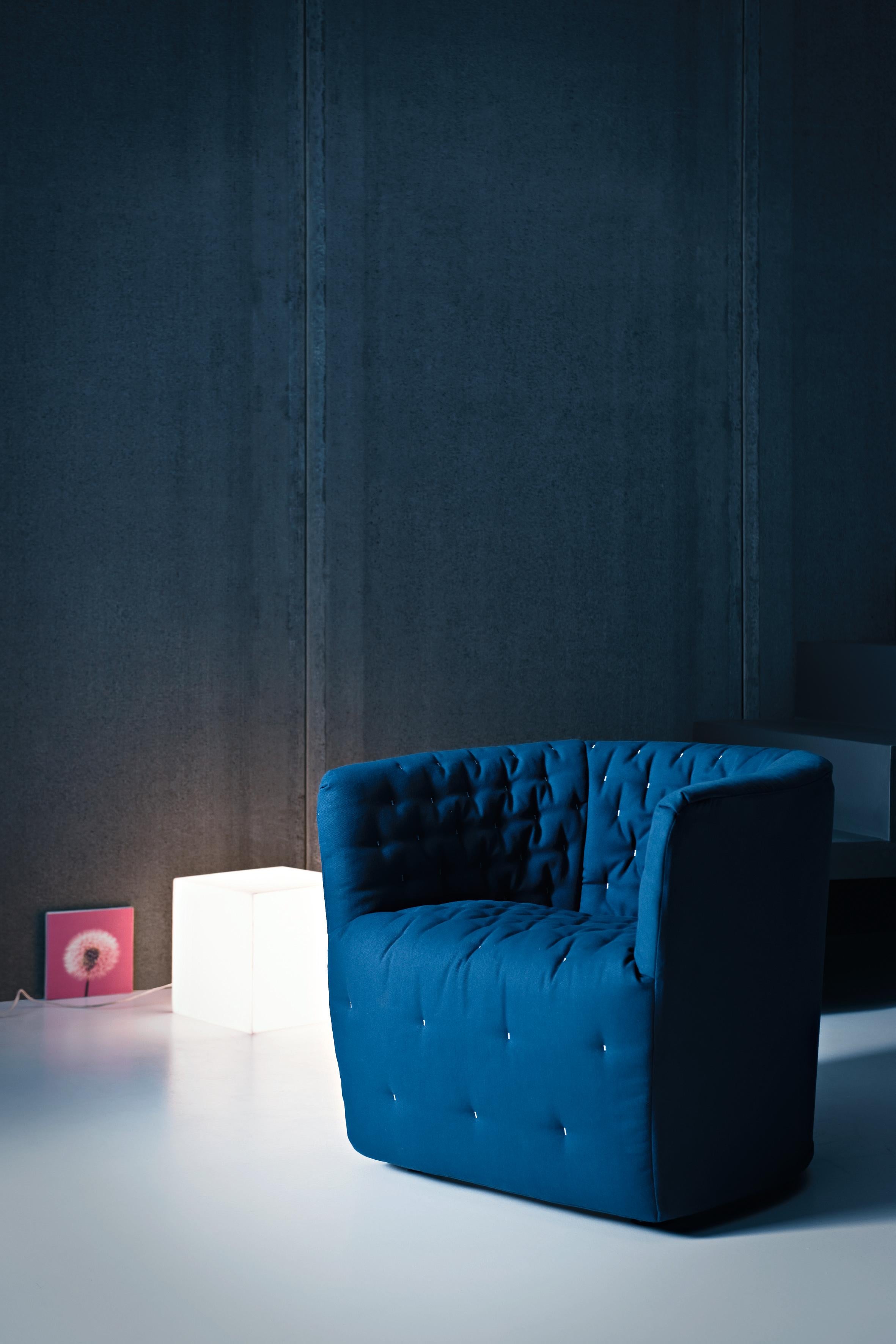 Italian Amélie Armchair Vip Sweet Velvet A13 Light Blue Upholsteryby Sergio Bicego For Sale
