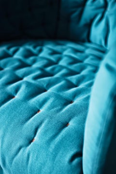 Poltrona Amélie Vip Sweet Velvet A15 Tappezzata blu scuro di Sergio Bicego