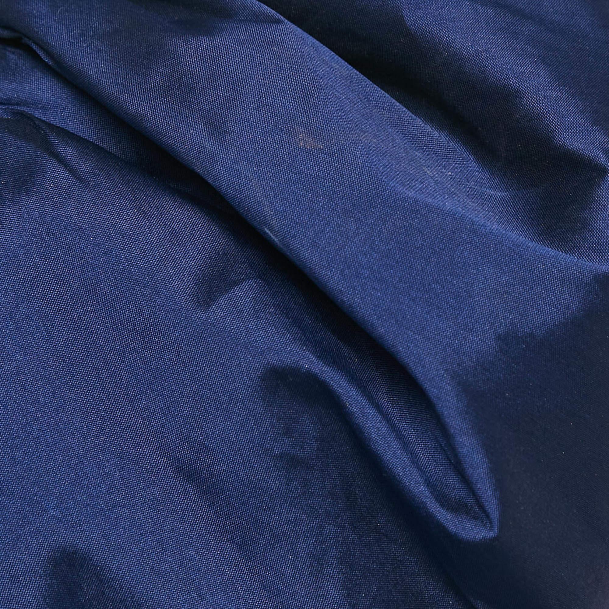 Amelie Baku Blue Sequin Embellished Satin Draped One Shoulder Gown S In Fair Condition For Sale In Dubai, Al Qouz 2