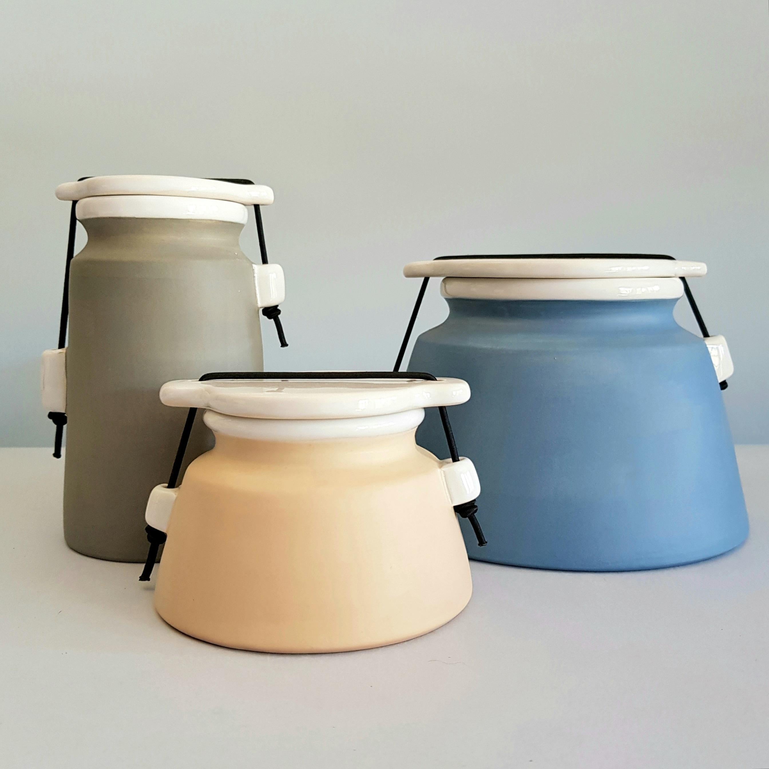Modern Amélie Handcrafted Jars, Handmade in Italy 2021, Choose Size/Colours For Sale