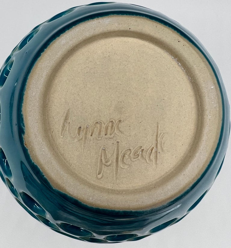 AmeliePierced Ceramic Tabletop Sculpture Turquoise For Sale at 1stDibs