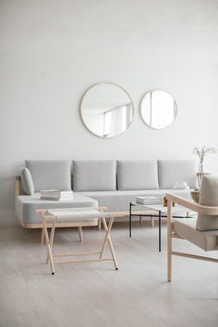 Set di specchi con cornice in legno di frassino Amelie