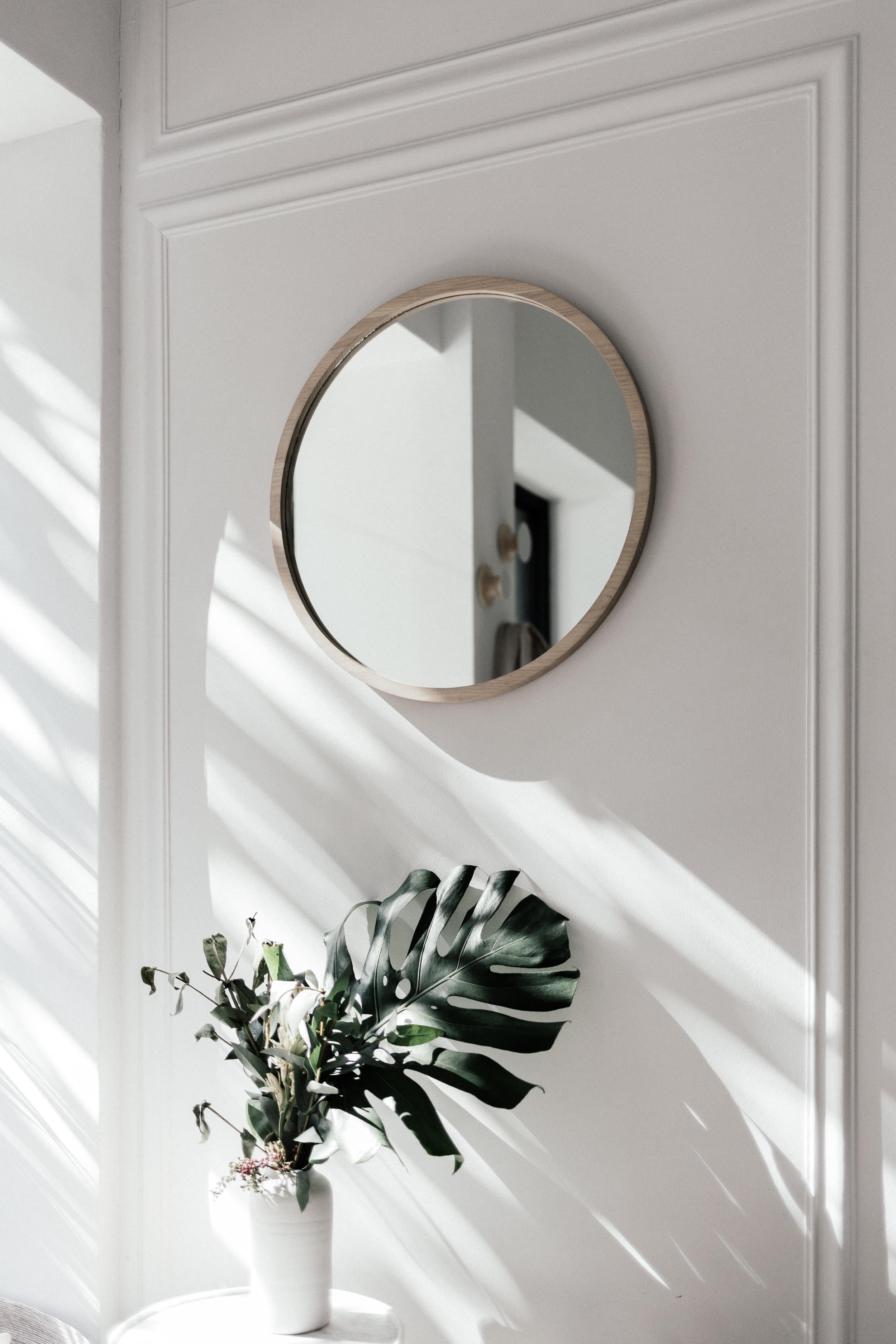 Modern Amelie ash wood frame Mirrors set For Sale