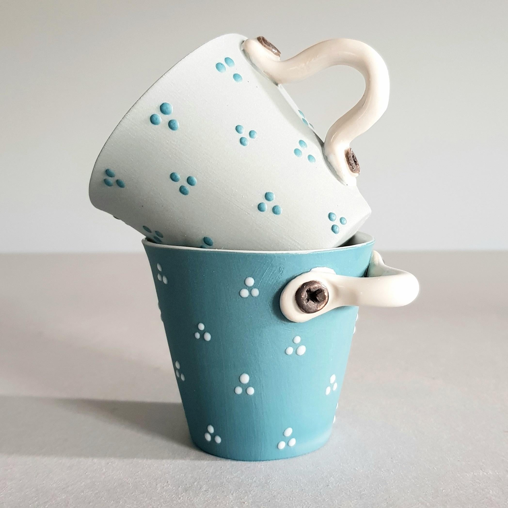 Italian Amélie Tableware and Serveware, Coffee Cups, Handmade in Italy 2021 For Sale