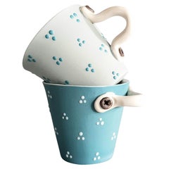 Amlie Serviergeschirr und -geschirr, Kaffeetassen, handgefertigt in Italien 2021