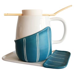 Amélie Tableware and Serveware, Mug and Infuser, Handmade Design in Italy, 2021