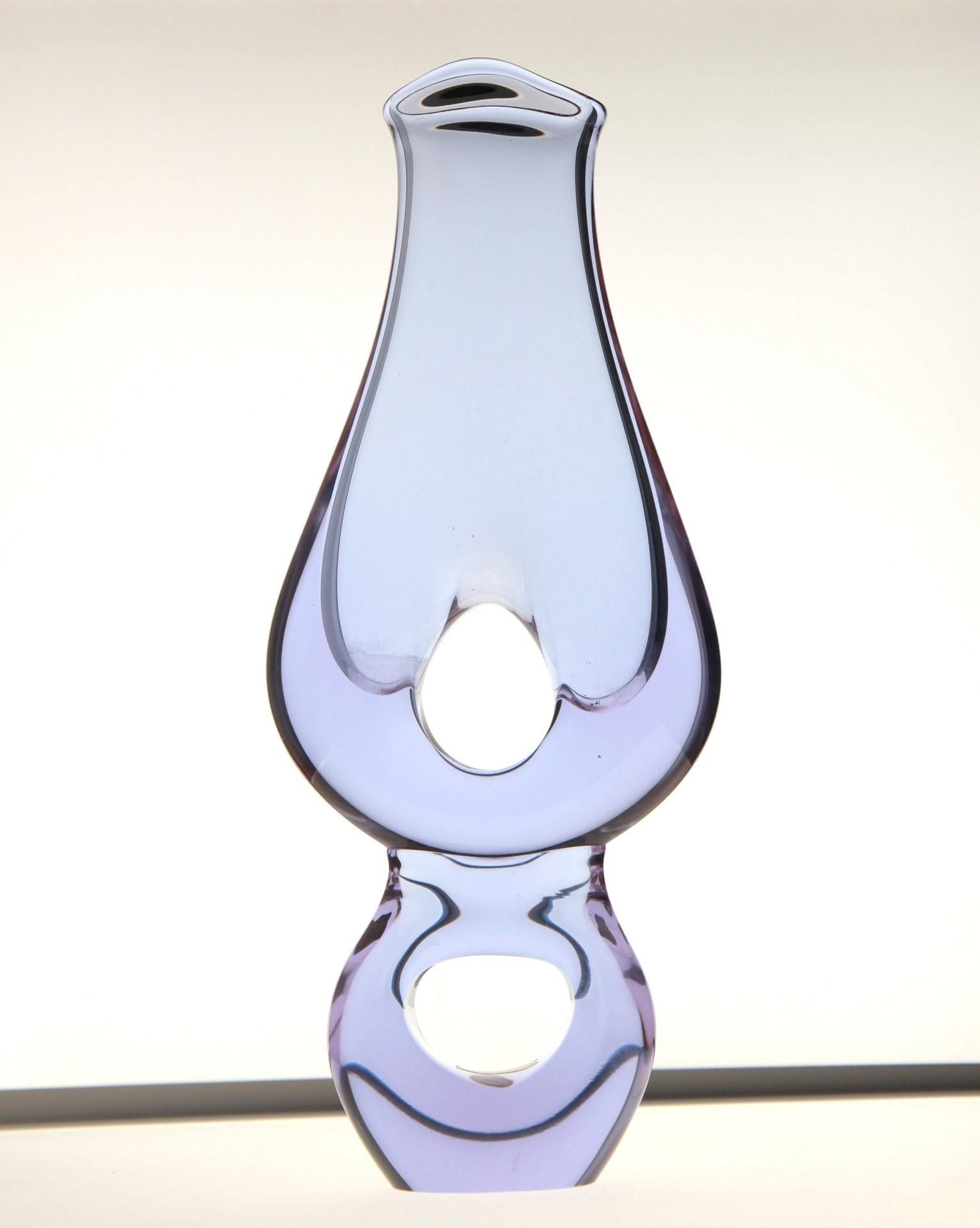 Gino Cenedese Forato Vase Neodymium Alessandrite, Massiccio and Blown Unique 60s 10