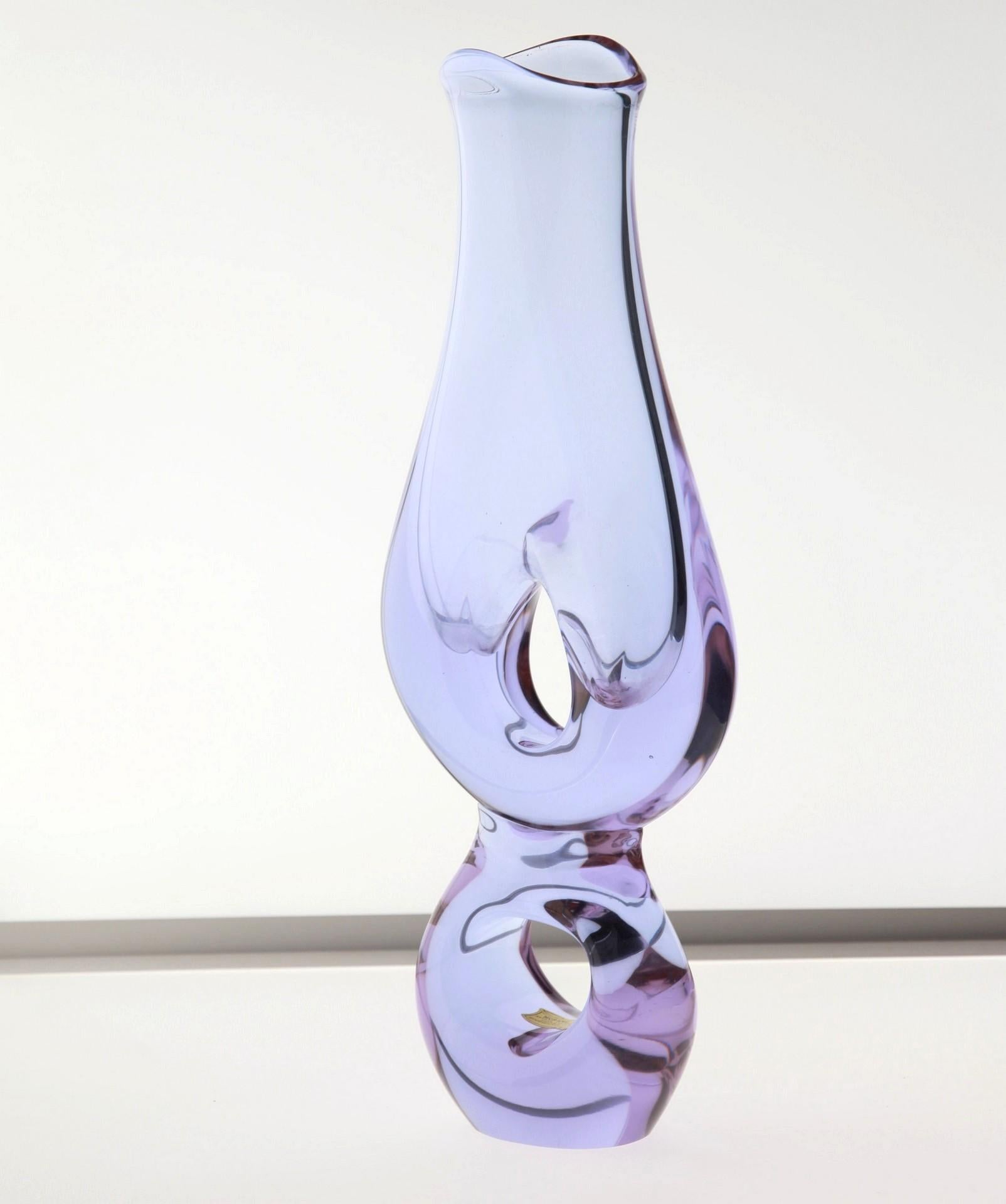 Gino Cenedese Forato Vase Neodymium Alessandrite, Massiccio and Blown Unique 60s 2