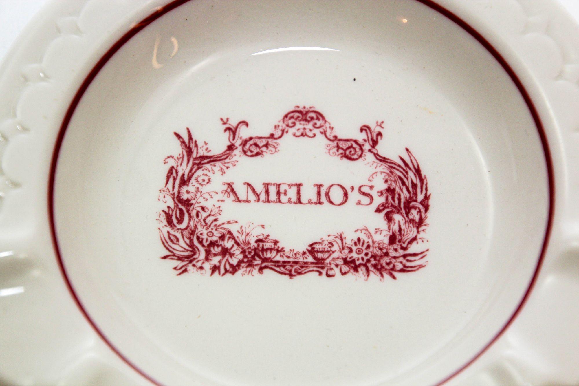 Mid-Century Modern Amelios San Francisco Ashtray Collectible Porcelain Dish 1950s en vente
