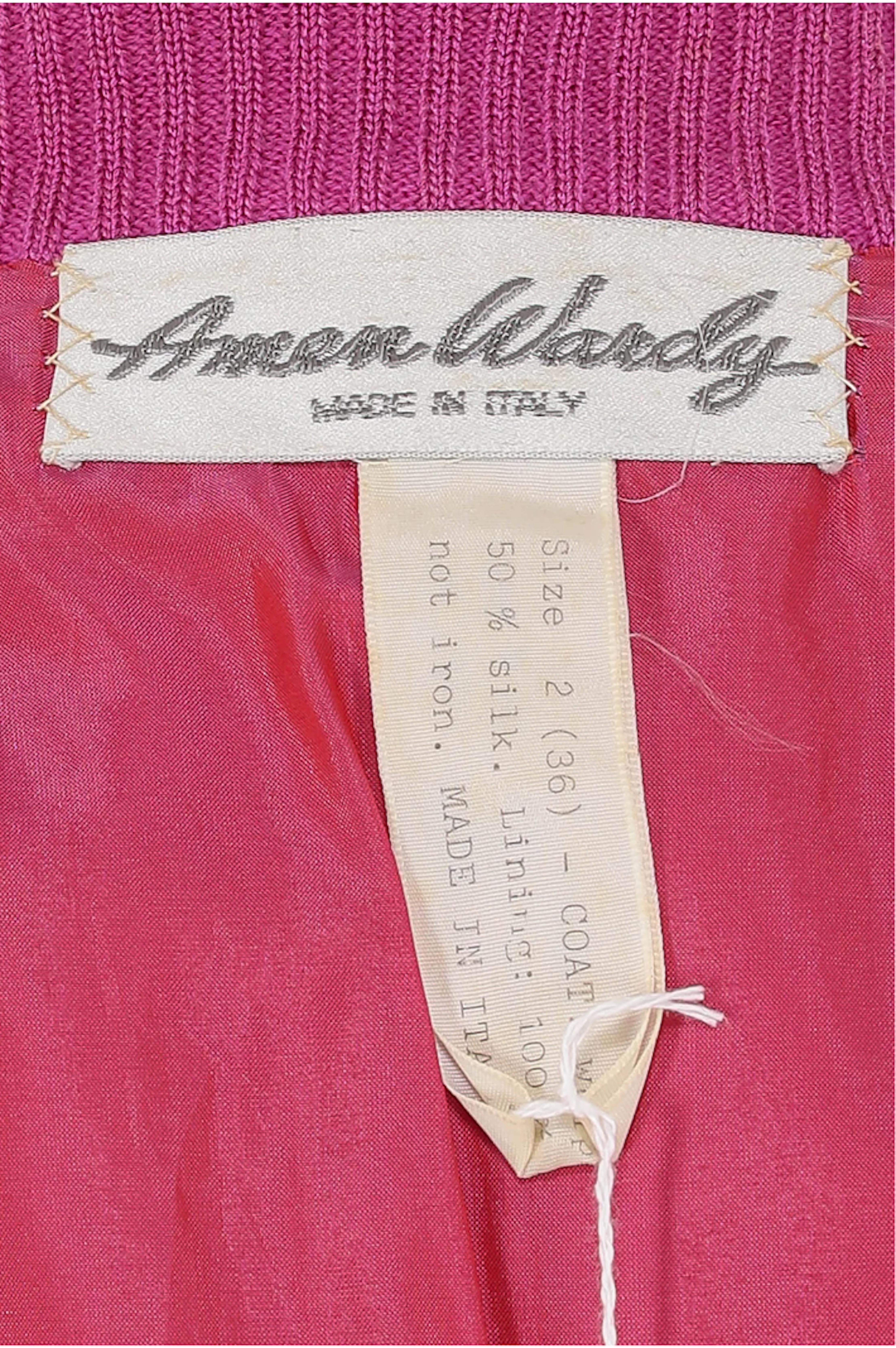 Women's Amen Wardy Long Pink Coat For Sale