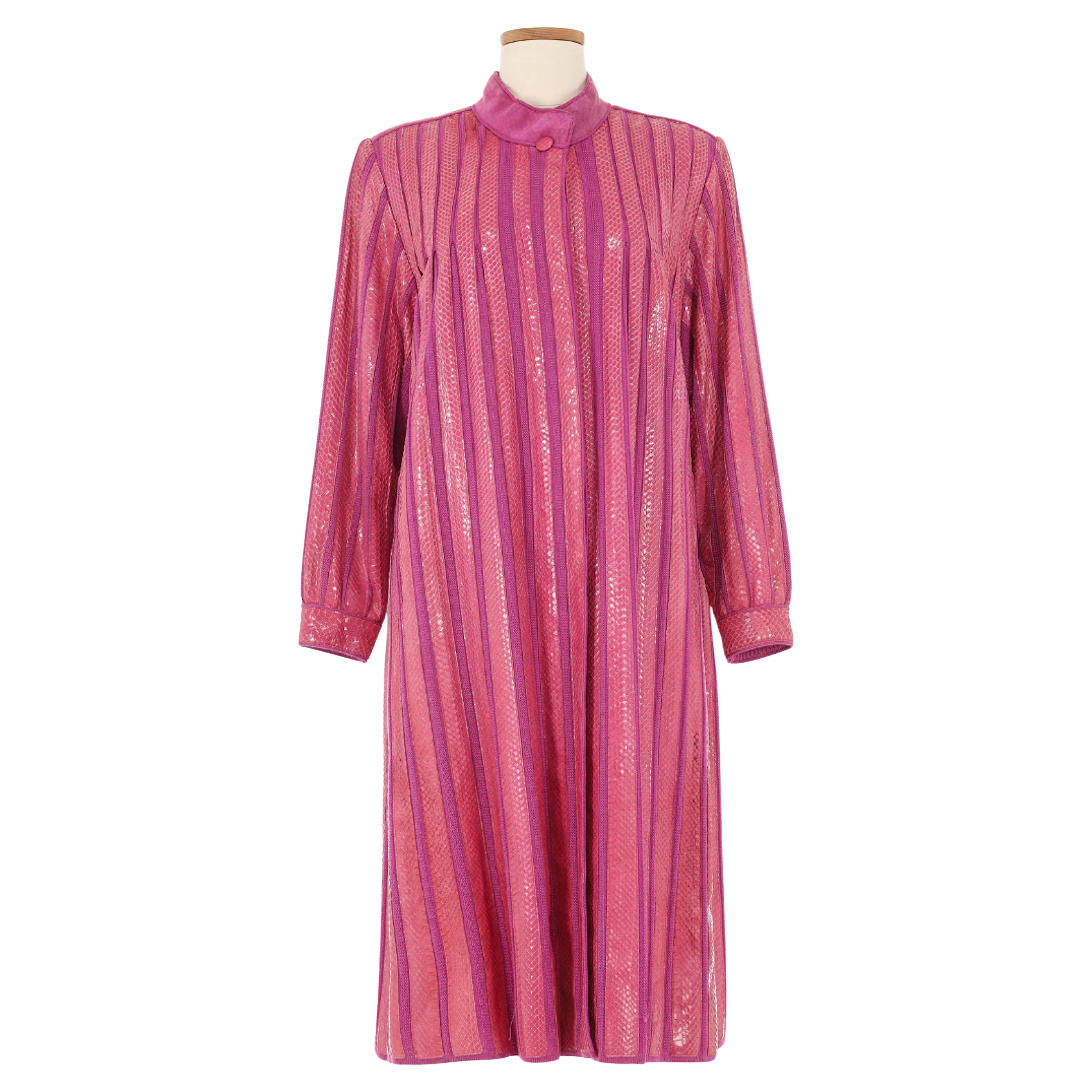 Amen Wardy Long Pink Coat  For Sale