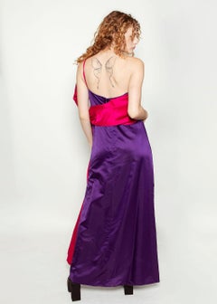 Bill Blass for Amen Wardy, 1984 One Shoulder Bow Dress