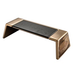 "Amendola" Bench with Bronze, Handcrafted, Istanbul