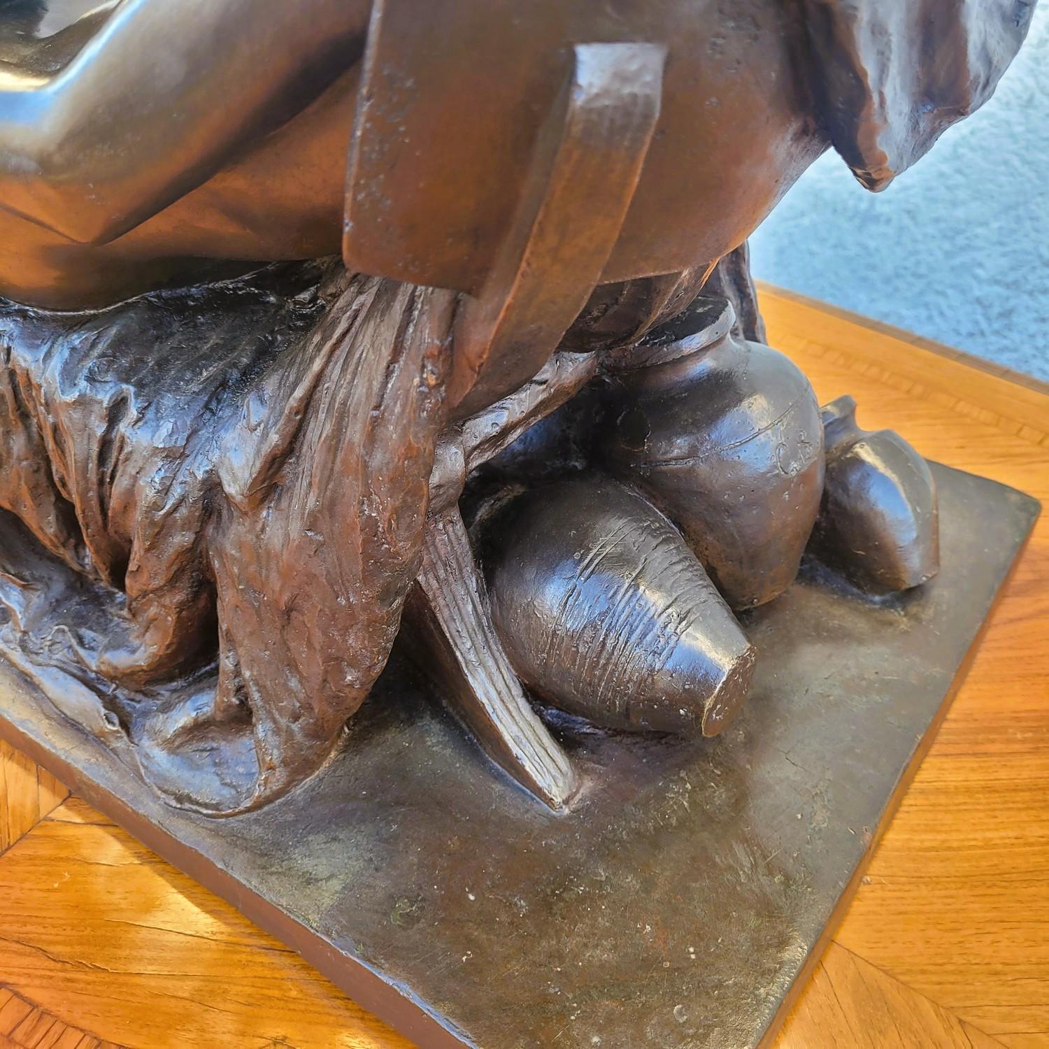 Amendola, Scultura in bronzo di una donna antica, XIX secolo in vendita 11
