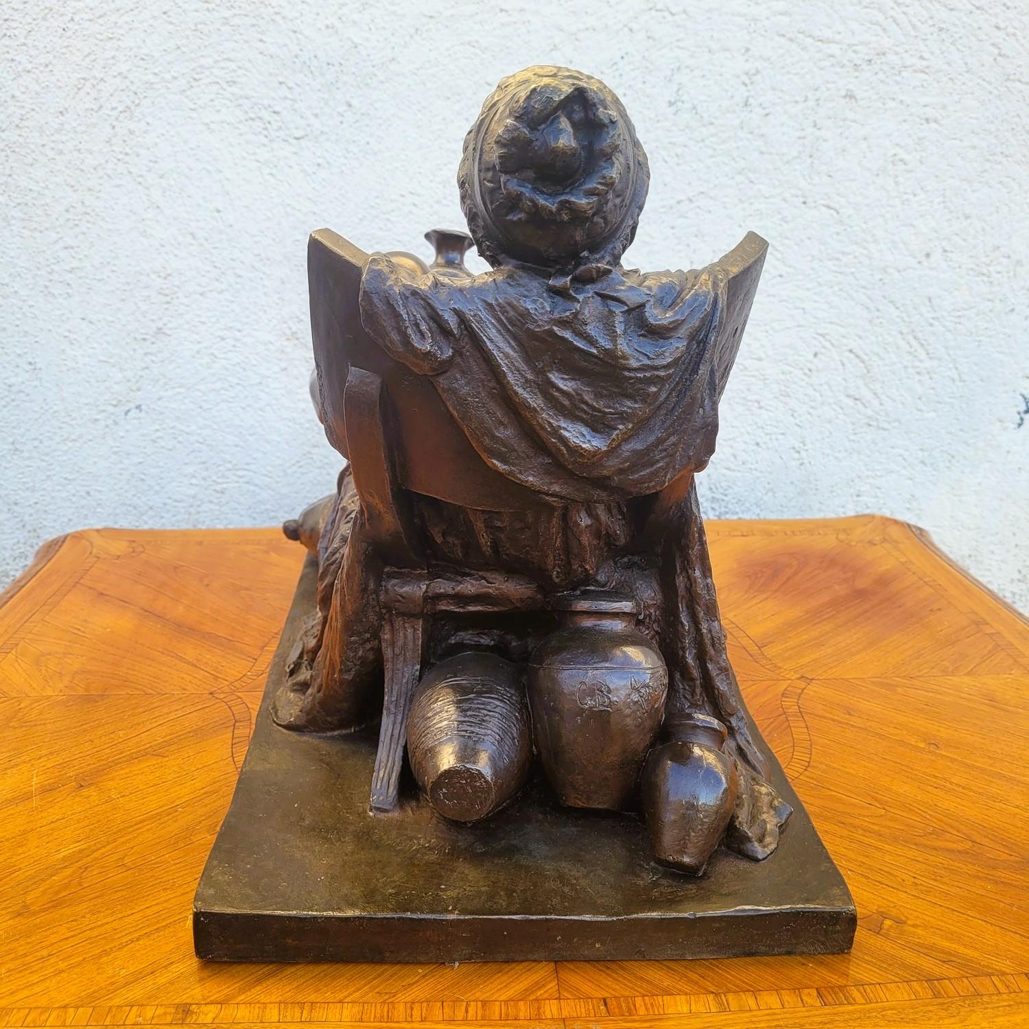 Amendola, Scultura in bronzo di una donna antica, XIX secolo in vendita 12