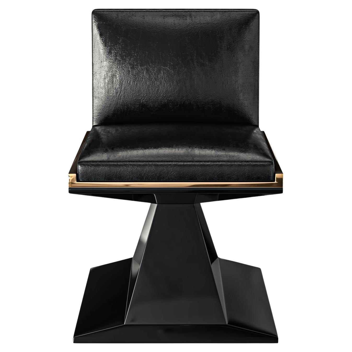 "Amendola" Chair, Set of Eight, Stainless Steel and Bronze Details, Istanbul