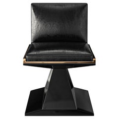 "Amendola" Chair, Set of Eight, Stainless Steel and Bronze Details, Istanbul
