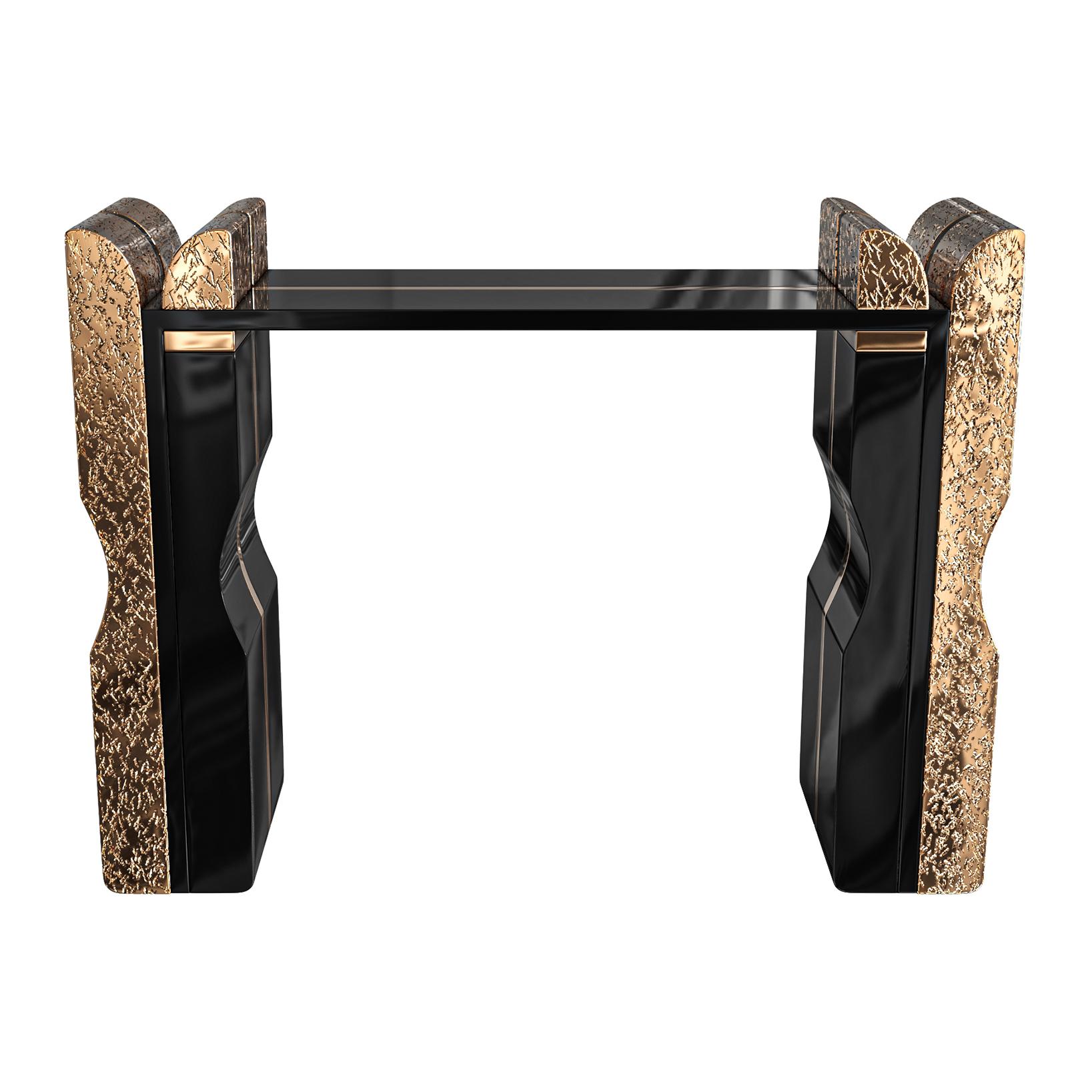 Konsole „Amendola“ aus Bronze und Edelstahl, handgefertigt, Istanbul (Türkisch) im Angebot