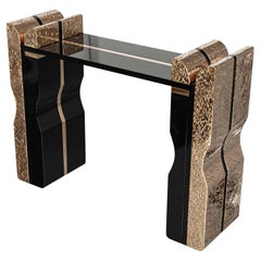 Konsole „Amendola“ aus Bronze und Edelstahl, handgefertigt, Istanbul