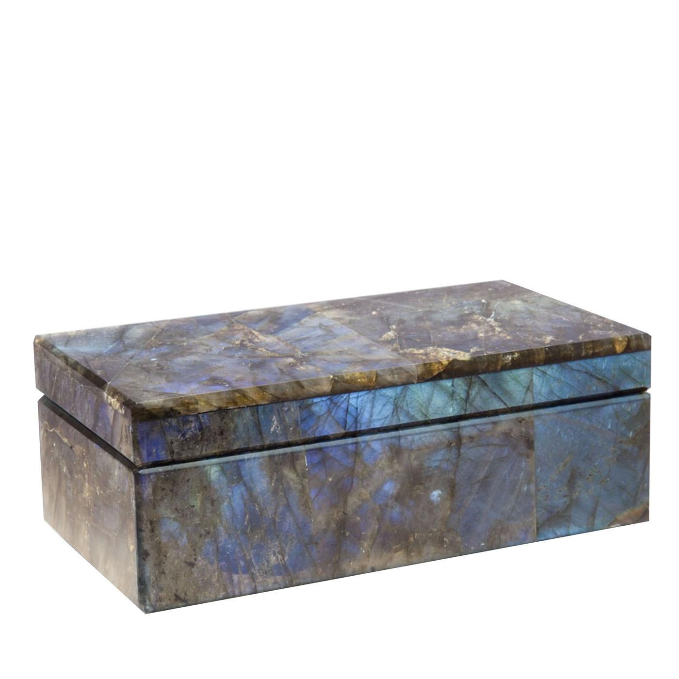 italien Boîte à bijoux Amenti Labradorite n°1 d'Obsydian Stone en vente