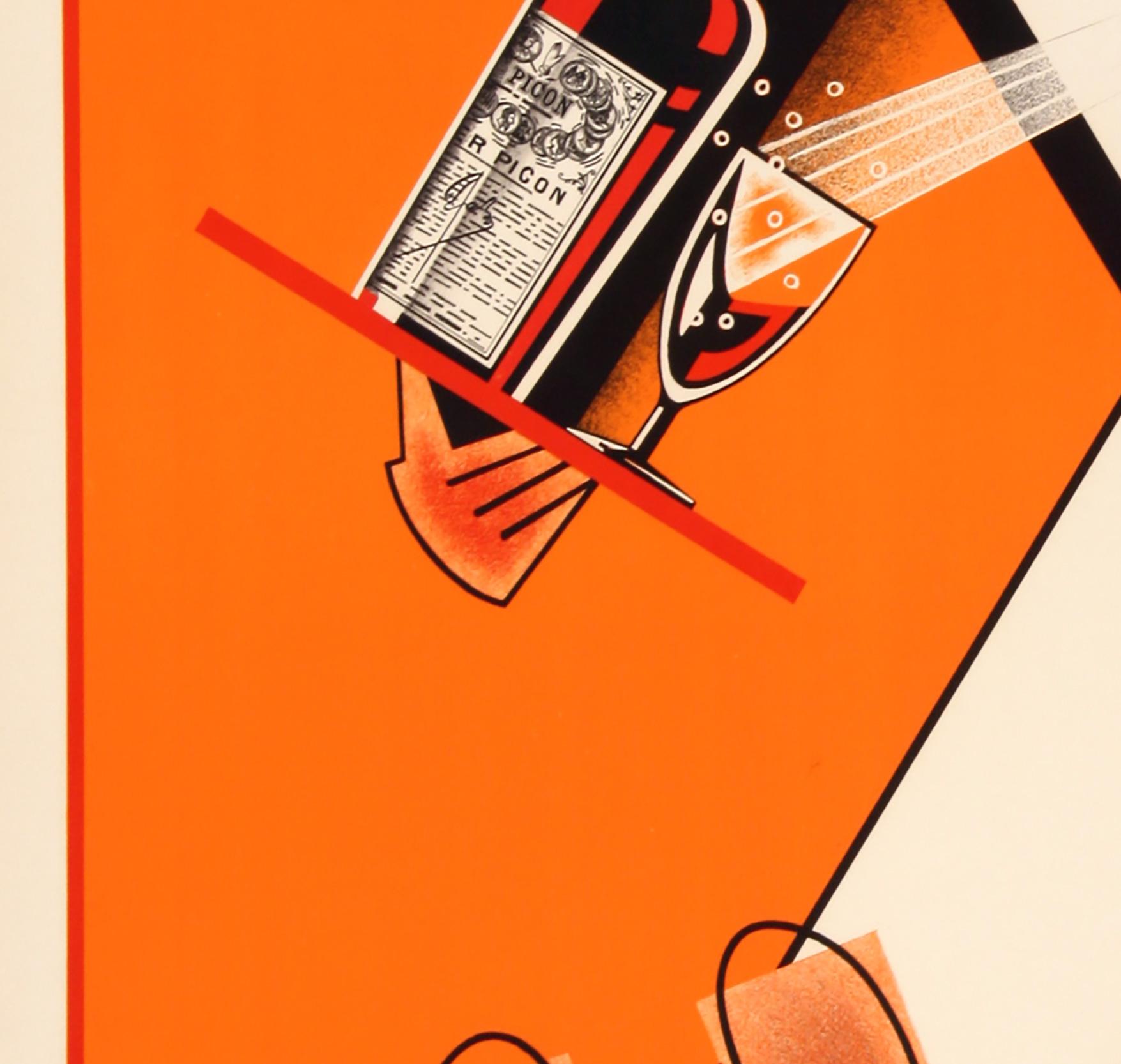 20th Century Amer Picon, C1934 Vintage French Alcohol Advertising Poster, Severo Pozzati For Sale