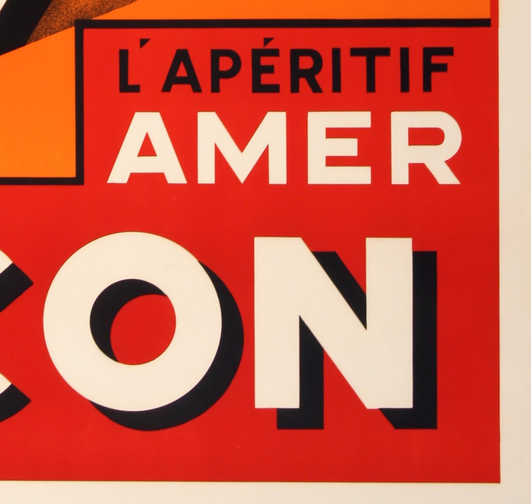 Amer Picon, C1934 Vintage French Alcohol Advertising Poster, Severo Pozzati For Sale 2