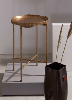 Amer Tray Table Small in Brass, Viya by Vikram Goyal