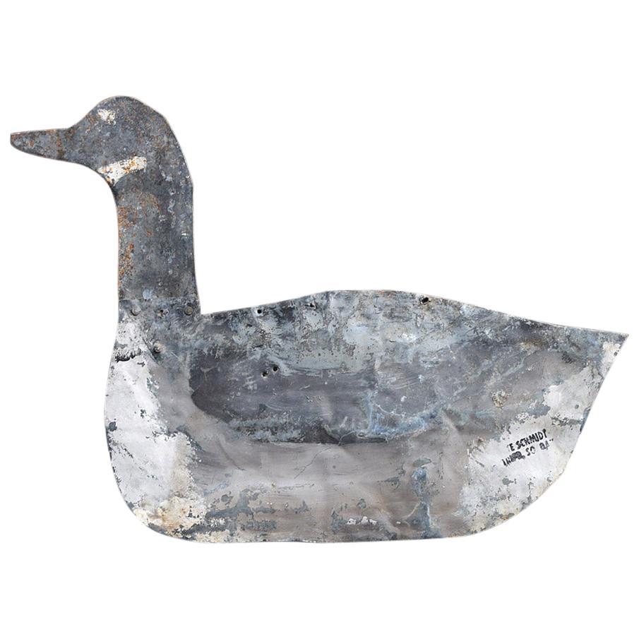 Amercian Toleware Painted Tin Target Goose, circa 1930