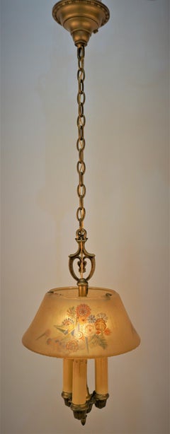 America 1920s Art Deco Chandelier by Lightolier