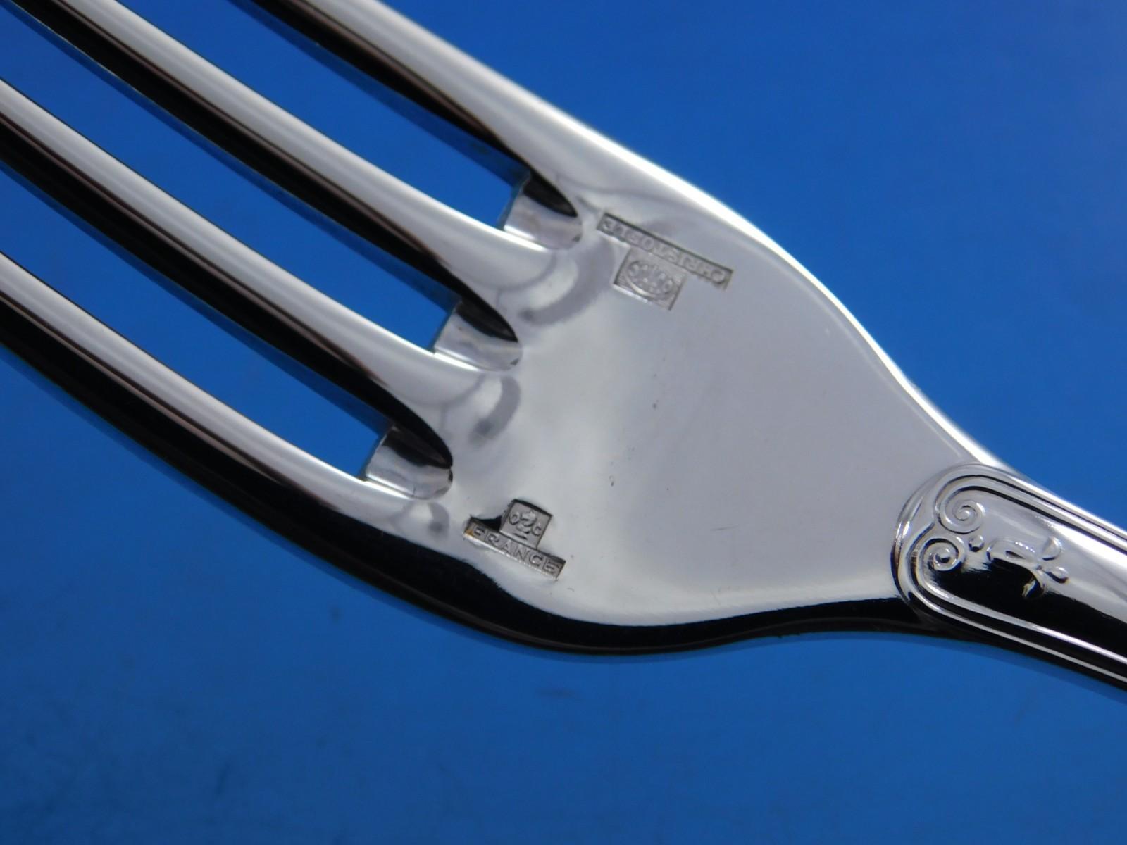 20ième siècle America by Christofle Service de couverts en métal argenté pour 12 Service 61 pièces Dîner en vente