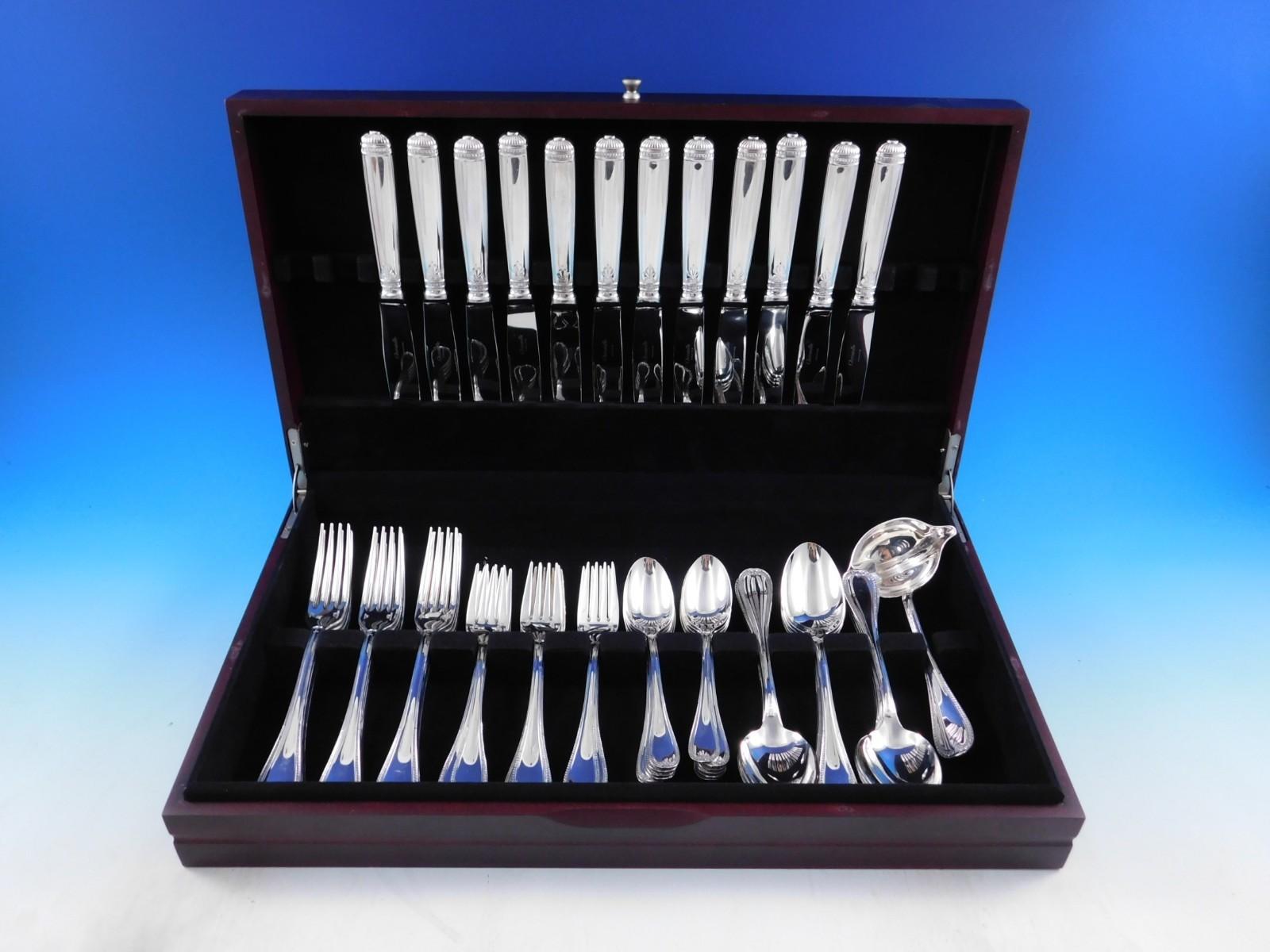 America by Christofle Service de couverts en métal argenté pour 12 Service 61 pièces Dîner en vente 3