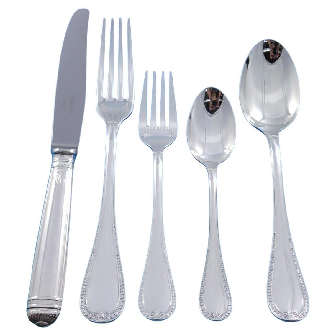 America by Christofle Silverplate Flatware Service for 12 Set 61 pieces Dinner